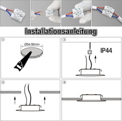 Vgradna LED svetilka, 3-stopenjsko zatemnljiva