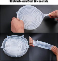 Set 12 Večnamenskih Silikonskih Pokrovov za Posode