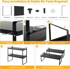 DEVESANTER komplet 2 raztegljivih polic za kuhinjske omarice
