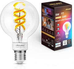 Pametna vintage LED žarnica E27 G80, 5 W, nastavljiva barva in svetilnost