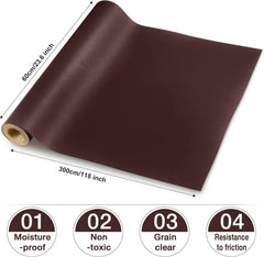 Samolepilna PU Usnjena Folija za Popravilo Pohištva in Oblazinjenje - 60x300 cm