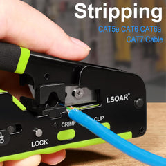 Mrežno orodje za stiskanje RJ45 priključkov z dodatki