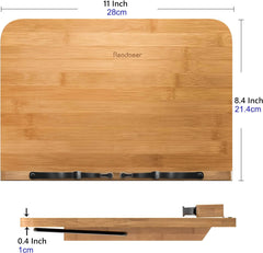 Zložljivo in Prenosno Bambusovo Stojalo za Knjige in Tablice