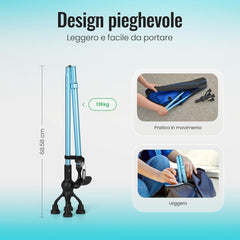 CAREBODA Zložljiva oporna palica z nastavljivo višino in T-ročajem