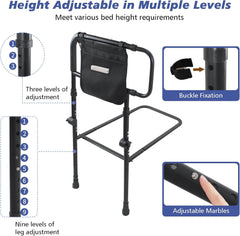 JAOGAUS nastavljiva posteljna opora z LED lučko za starejše osebe