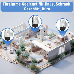 Brezžični senzor za vrata in okna z alarmom 120 dB - 4 kosi