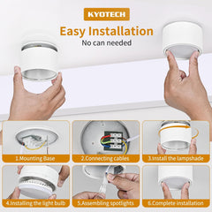 KYOTECH LED nadometni stropni reflektorji – komplet 4 kosov