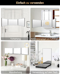 60-stopinjski kozmetični ogledalo z lučko