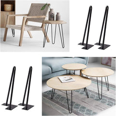 Komplet 4 kovinskih nog za mizo, 30 cm