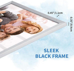 Komplet 18 srebrnih okvirjev za slike 20 x 25 cm