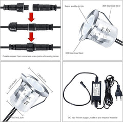 RGB LED vgradne talne svetilke 10x IP67