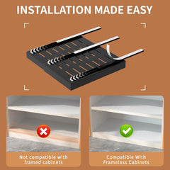 WIMEORS komplet 2 raztegljivih organizatorjev za omarice z izvlečnimi predali in nastavljivo širino