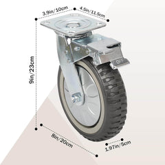 UYOYOUS set 4 industrijskih transportnih koles z dvema zavorama