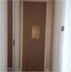 Lesena Zavesa z Biseri za Vrata iz Bambusa - 90 x 200 cm