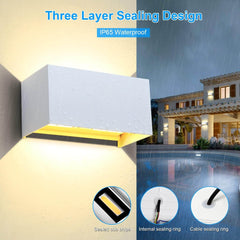 20 W LED Zunanje Stenske Svetilke - 4500 K (Komplet 2 Kosa)