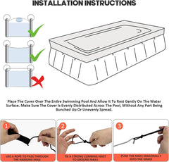 AIPWERER Pravokotna prevleka za bazen - 305 × 205 cm
