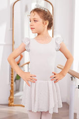 Dekliška Baletna Obleka s Kratkimi Rokavi