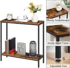 Ozkostranska konzolna mizica z odlagalno polico