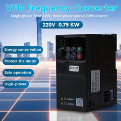 DEWIN frekvenčni pretvornik 0,75 kW, 230 V z zunanjim upravljalnikom