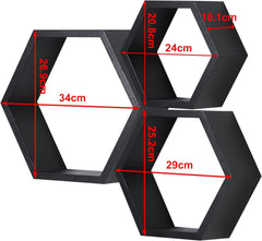 Stenske šestkotne police za dnevno sobo