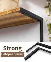 Stenski leseni polici z nosilci 60 cm komplet 2 kosa