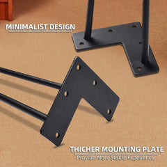 Komplet 4 kovinskih nog za mizo, 30 cm