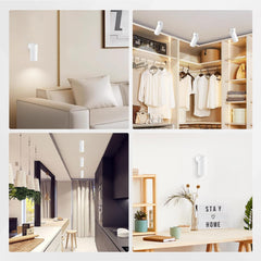 Bela nadgradna vrtljiva stropna LED svetilka