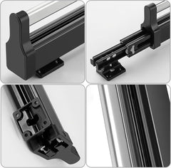 Teleskopska izvlečna obešalna palica črna - 447 mm