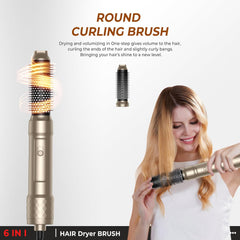 Set za oblikovanje las z zračno krtačo 6-v-1 z močjo 1000 W