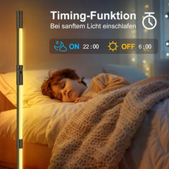 Stoječa LED svetilka RGBIC, 128 cm, z aplikacijo