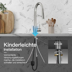 Rainsworth Nikelj Kuhinjska Pipa, Raztegljiva, 360° Rotacija