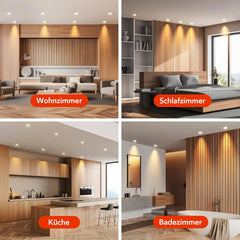 6kos Vgradni LED reflektorji 4.5W, 3000K, IP65, Ø68mm