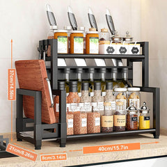 DEVESANTER Dvonadstropno kovinsko stojalo za začimbe