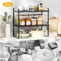 DEVESANTER komplet 2 raztegljivih polic za kuhinjske omarice