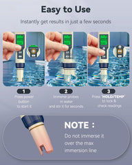 Tester kakovosti vode 5 v 1 z visoko natančnostjo