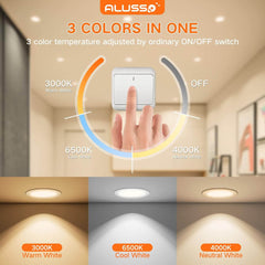 LED Vgradni Reflektor - 230 V, Ploski 15 W (Set 6 Kos)