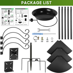 DOUBLECARE stabilna in nastavljiva vrtno stojalo za hranjenje ptic