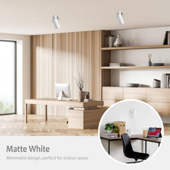 Bela nadgradna vrtljiva stropna LED svetilka