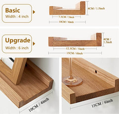 OAKERLAND plavajoča polica iz masivnega hrasta - 60 cm