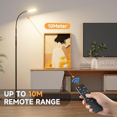 LED stoječa svetilka z upogljivim vratom črna