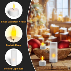 Set 12 Polnilnih LED Svečk z Daljinskim Upravljalnikom in Polnilno Postajo