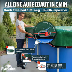 PLANENFUX pregrinjalka za bazen - 360 x 260 cm