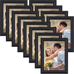 Komplet 12 črnih okvirjev za slike 13 x 18 cm