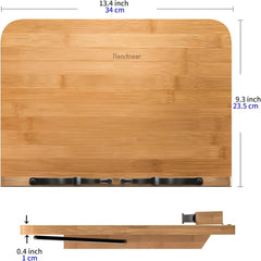 Zložljivo in Prenosno Bambusovo Stojalo za Knjige in Tablice