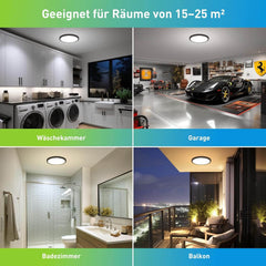 28 W LED Stropna Luč z Radarjem in Senzorjem Mraka - 30 cm