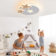 Otroška stropna LED svetilka v obliki zvezde, 34 cm, z daljincem