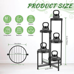 5-Nadstropno Kovinsko Stojalo za Rože
