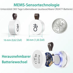 Bluetooth termometer in higrometer – komplet 3 kosov