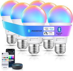 Pametna LED žarnica E27 12 W RGB z Bluetooth upravljanjem, 6 kosov