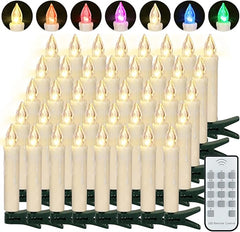 Brezžične LED božične sveče z daljinskim upravljalnikom in časovnikom - 40 kosov